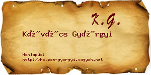 Kövécs Györgyi névjegykártya