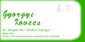 gyorgyi kovecs business card