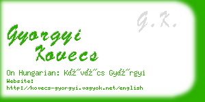 gyorgyi kovecs business card